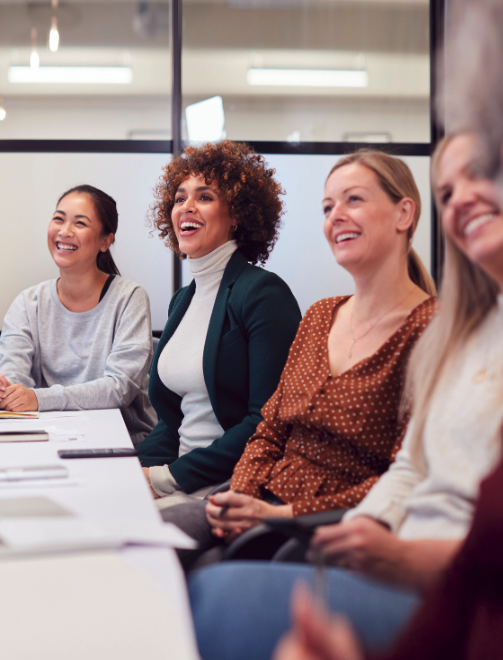 Women attending a session