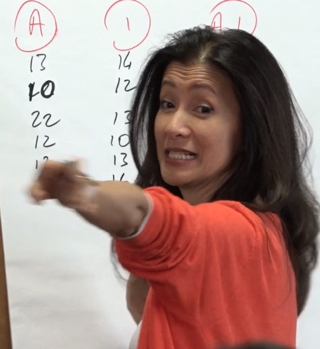 Bernadette in a coaching session