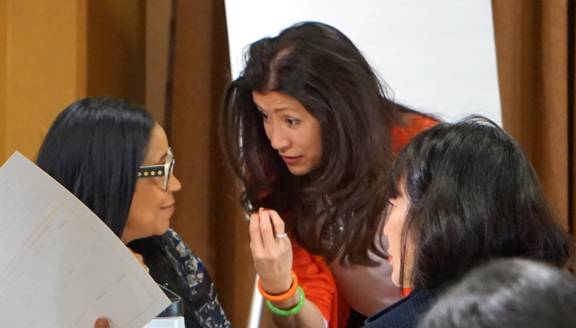 Bernadette with attendees